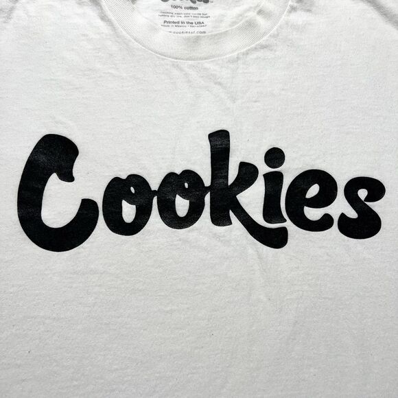 Cookies SF Logo T-Shirt Graphic Print Men’s XL  White Urban Streetwear Skater - Picture 2 of 7